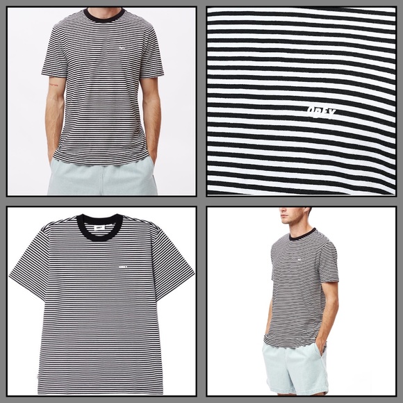 OBEY- Apex Striped Crew Sk8R Shirt (NWT) - Picture 15 of 15